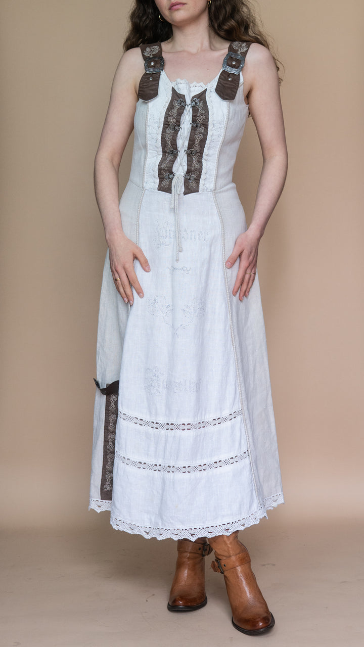 '90s CORSET DIRNDL DRESS - Size S-M