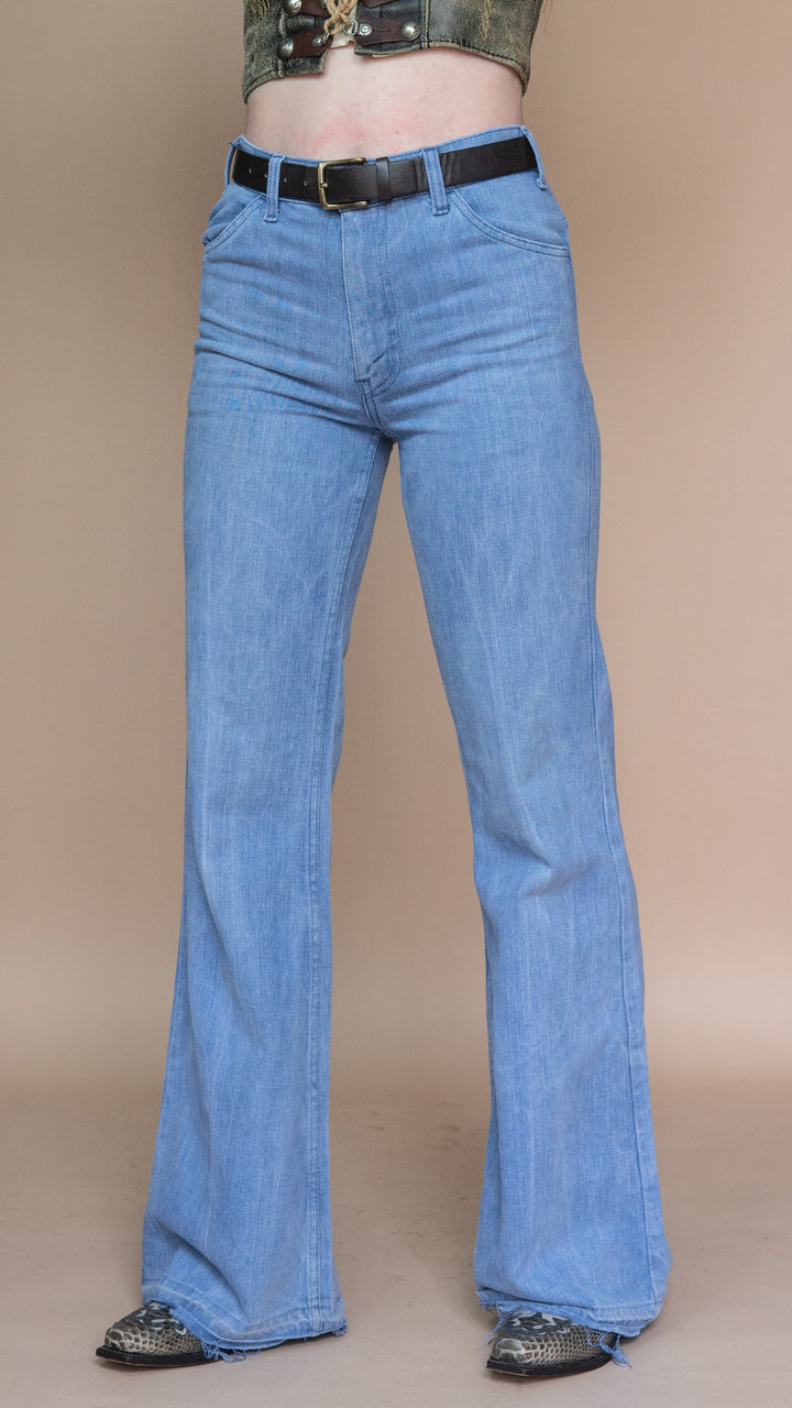 '70s BIG E LEVI'S DENIM FLARES - Size S