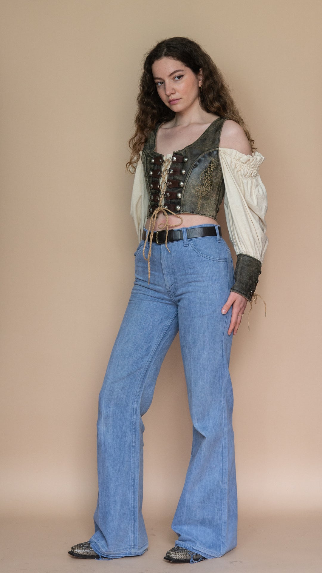 '70s BIG E LEVI'S DENIM FLARES - Size S