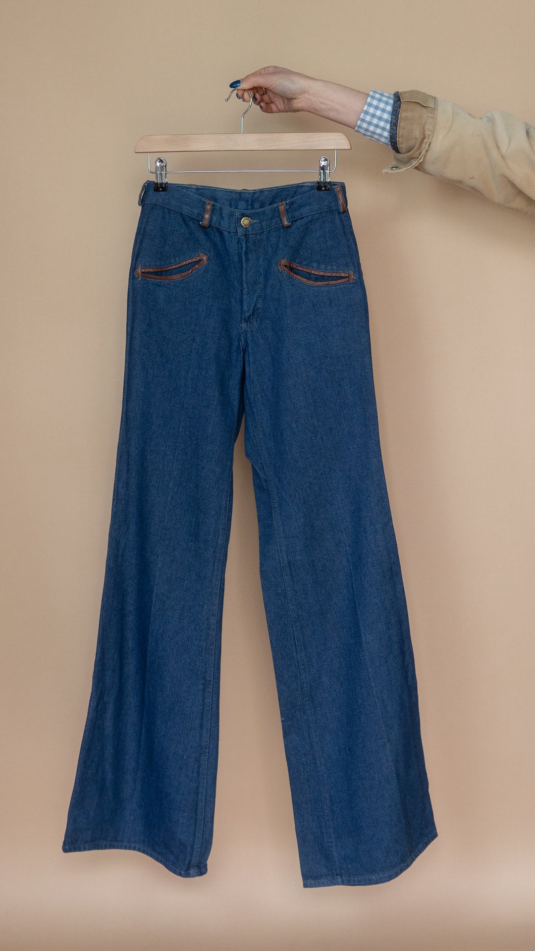 '70s DEADSTOCK DENIM FLARES - Size XS