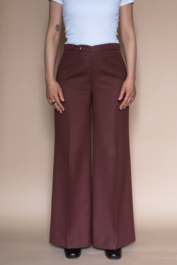 ‘70s PLUM FLARES - Size M/L