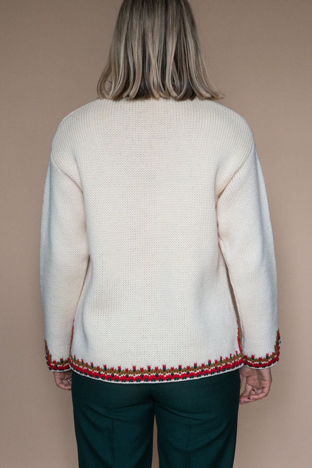 ‘70s CREAM BOHO JUMPER - Size S