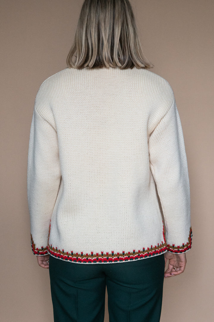 ‘70s CREAM BOHO JUMPER - Size S